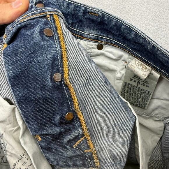 Diesel Jeans Mens 33x30 FIt 34x30 Regular Straight Whisker Larkee Button Fly y2k - Picture 9 of 12